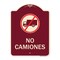 Signmission Spanish Traffic No Camiones No Trucks W/ Graphic Heavy-Gauge Aluminum Sign, 24" x 18", BU-1824-22881 A-DES-BU-1824-22881 - alternate 1